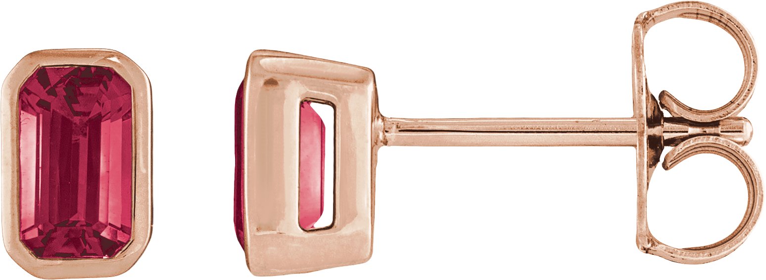 Lightweight Bezel-Set Stud Earrings