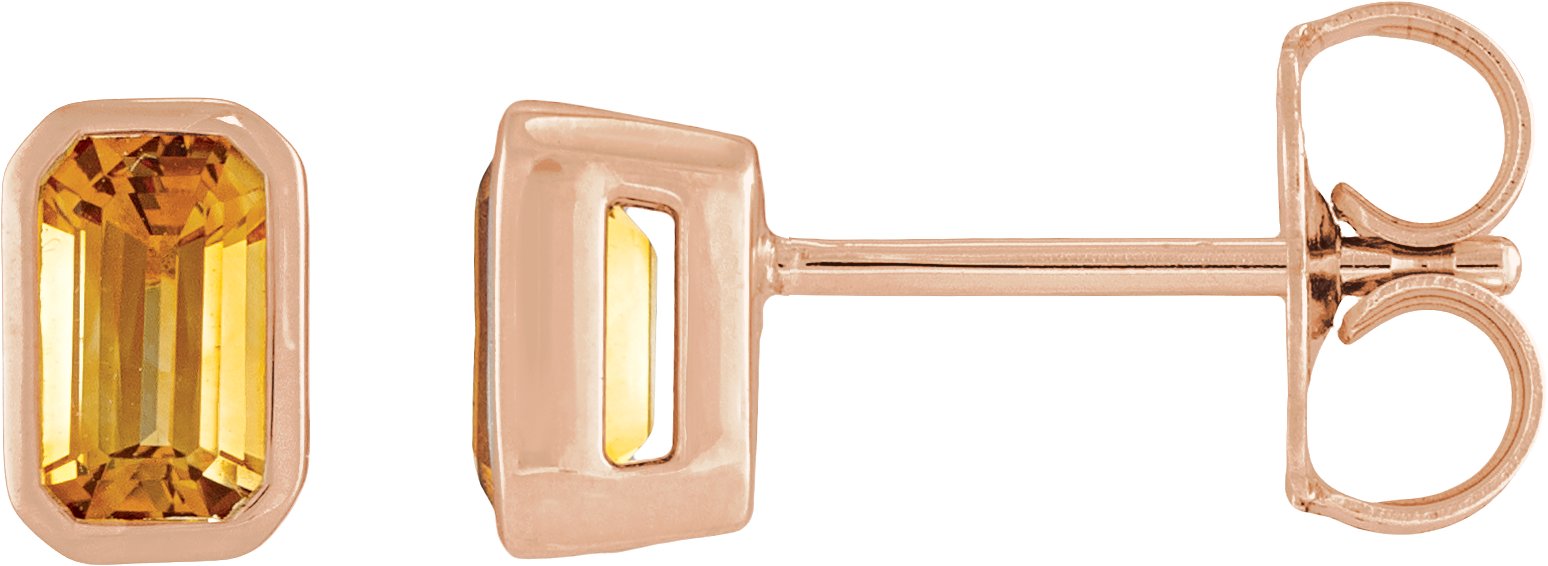 Lightweight Bezel-Set Stud Earrings