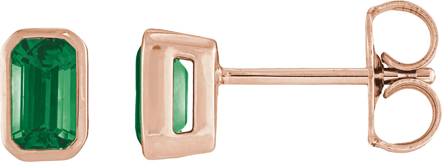 Lightweight Bezel-Set Stud Earrings