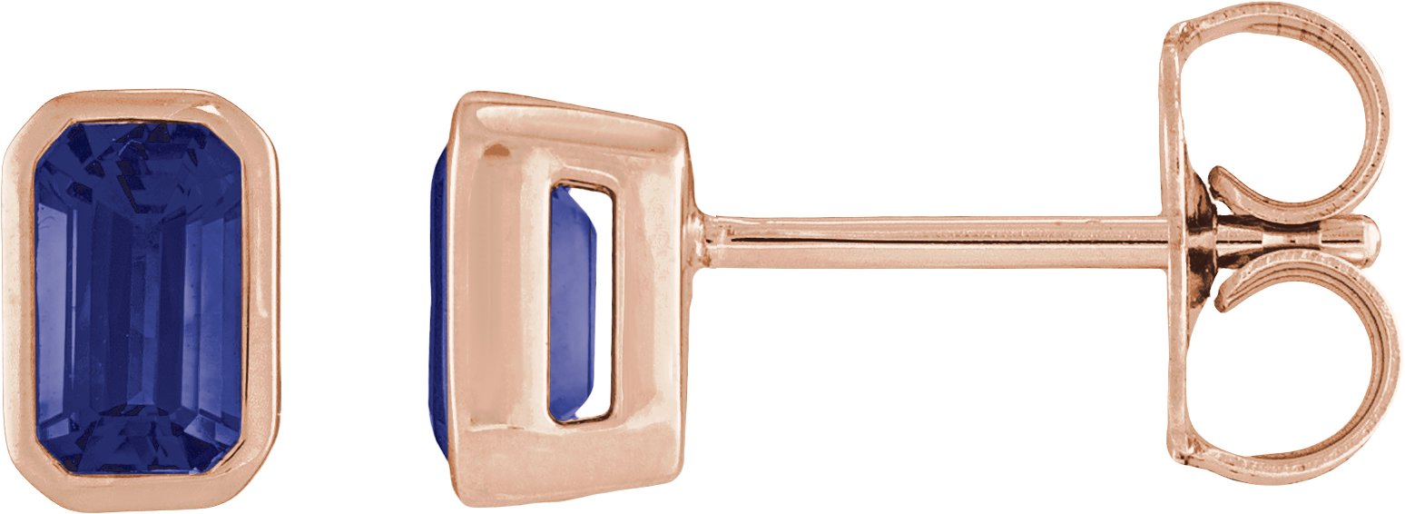 Lightweight Bezel-Set Stud Earrings