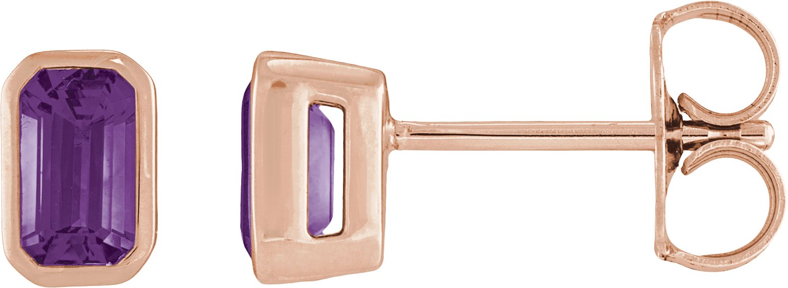 Lightweight Bezel-Set Stud Earrings