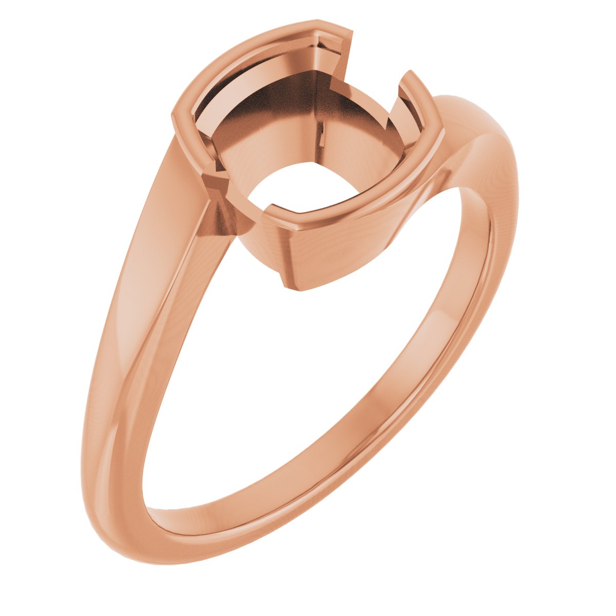 Half-Bezel Solitaire Engagement Ring