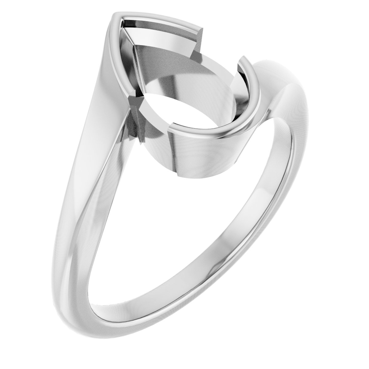 Half-Bezel Solitaire Engagement Ring
