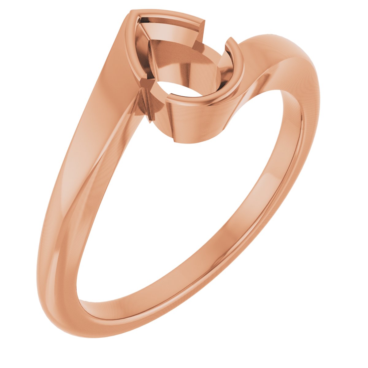 Half-Bezel Solitaire Engagement Ring