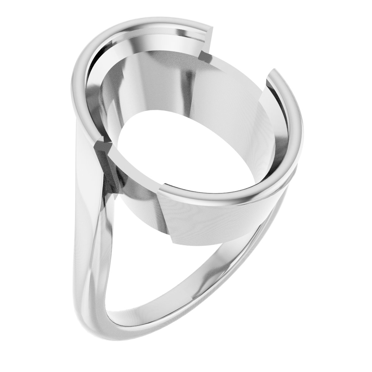 Half-Bezel Solitaire Engagement Ring