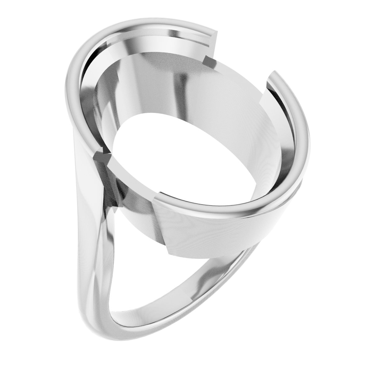 Half-Bezel Solitaire Engagement Ring