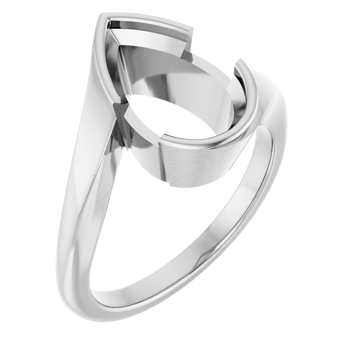 Half-Bezel Solitaire Engagement Ring