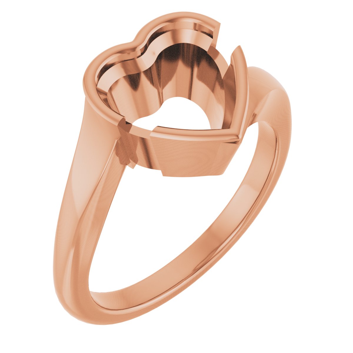 Half-Bezel Solitaire Engagement Ring
