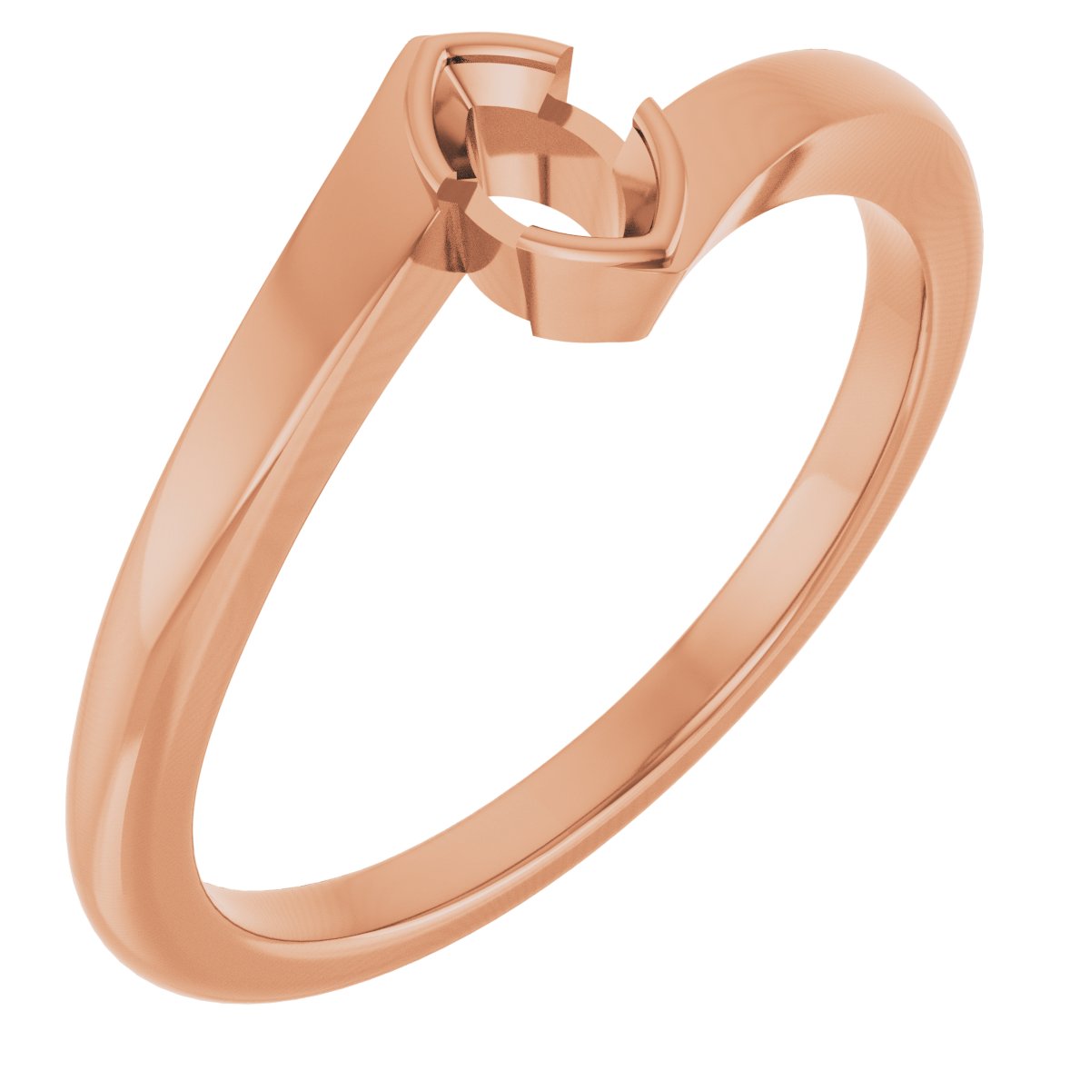 Half-Bezel Solitaire Engagement Ring