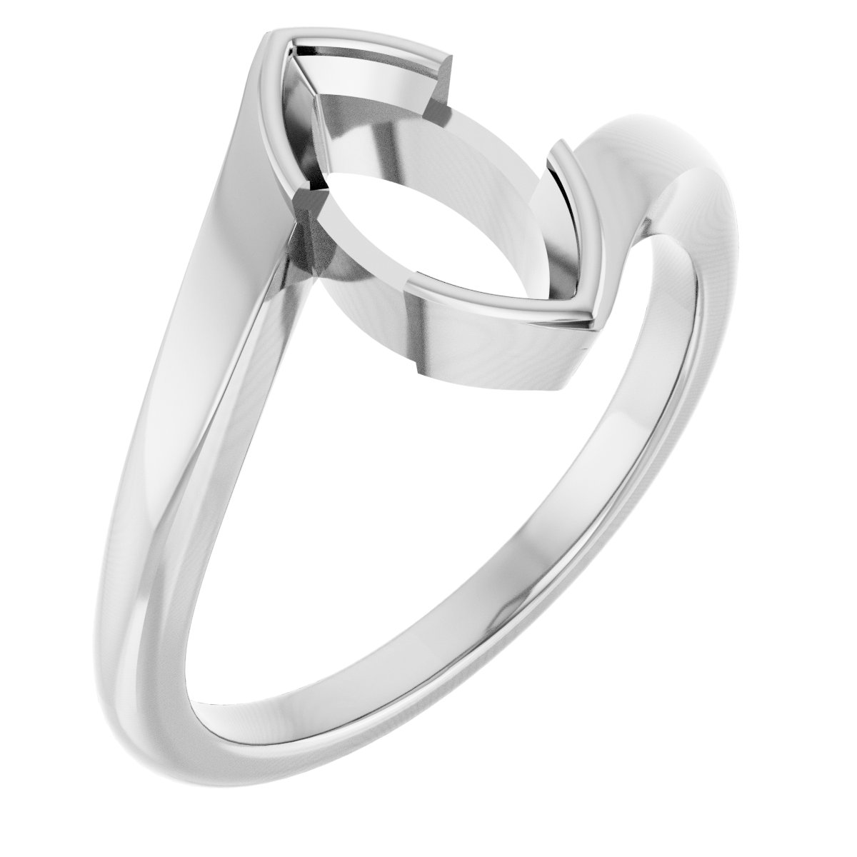 Half-Bezel Solitaire Engagement Ring