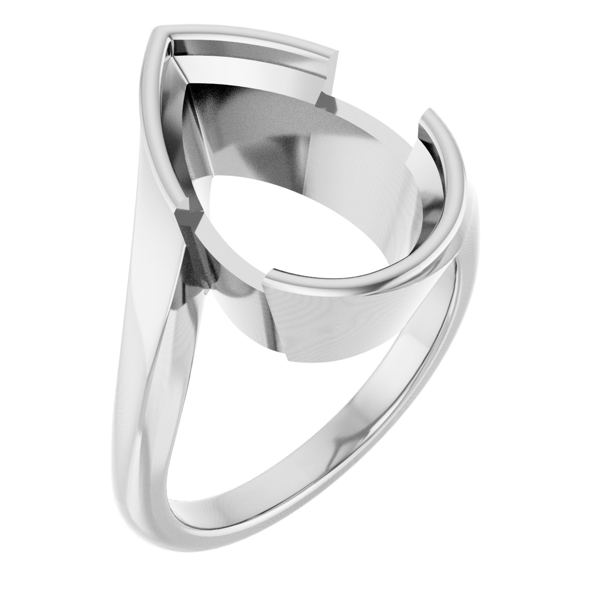 Half-Bezel Solitaire Engagement Ring