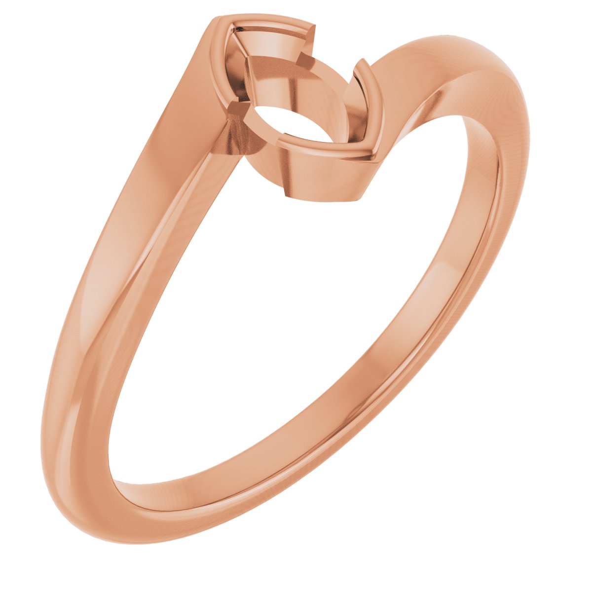 Half-Bezel Solitaire Engagement Ring
