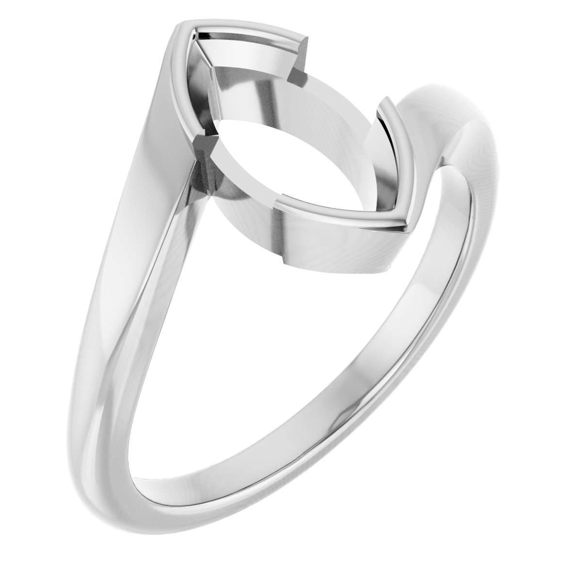 Half-Bezel Solitaire Engagement Ring
