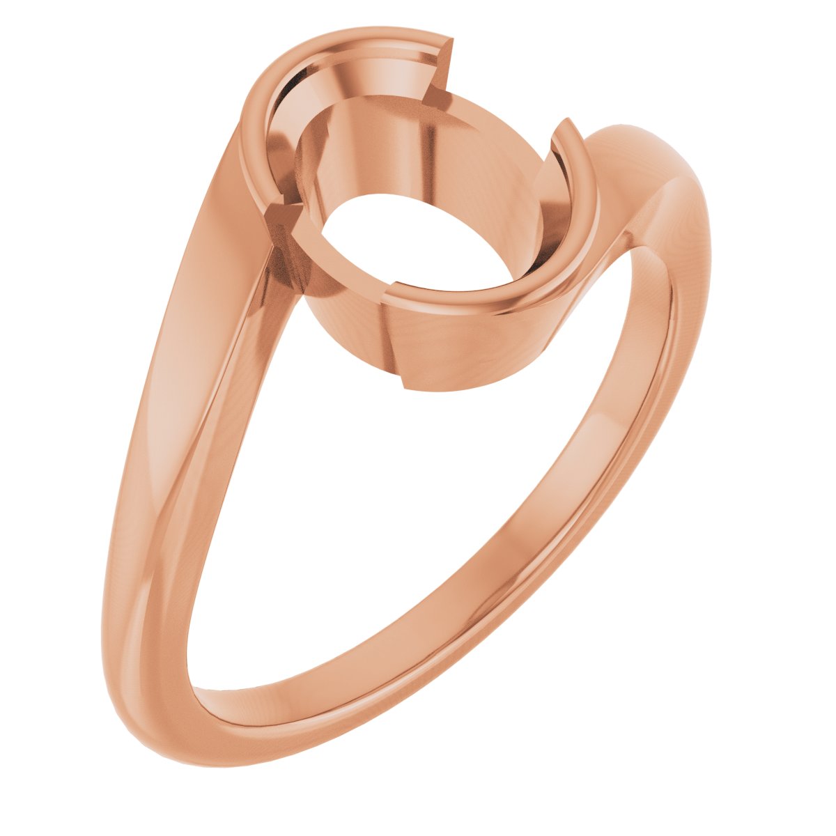 Half-Bezel Solitaire Engagement Ring