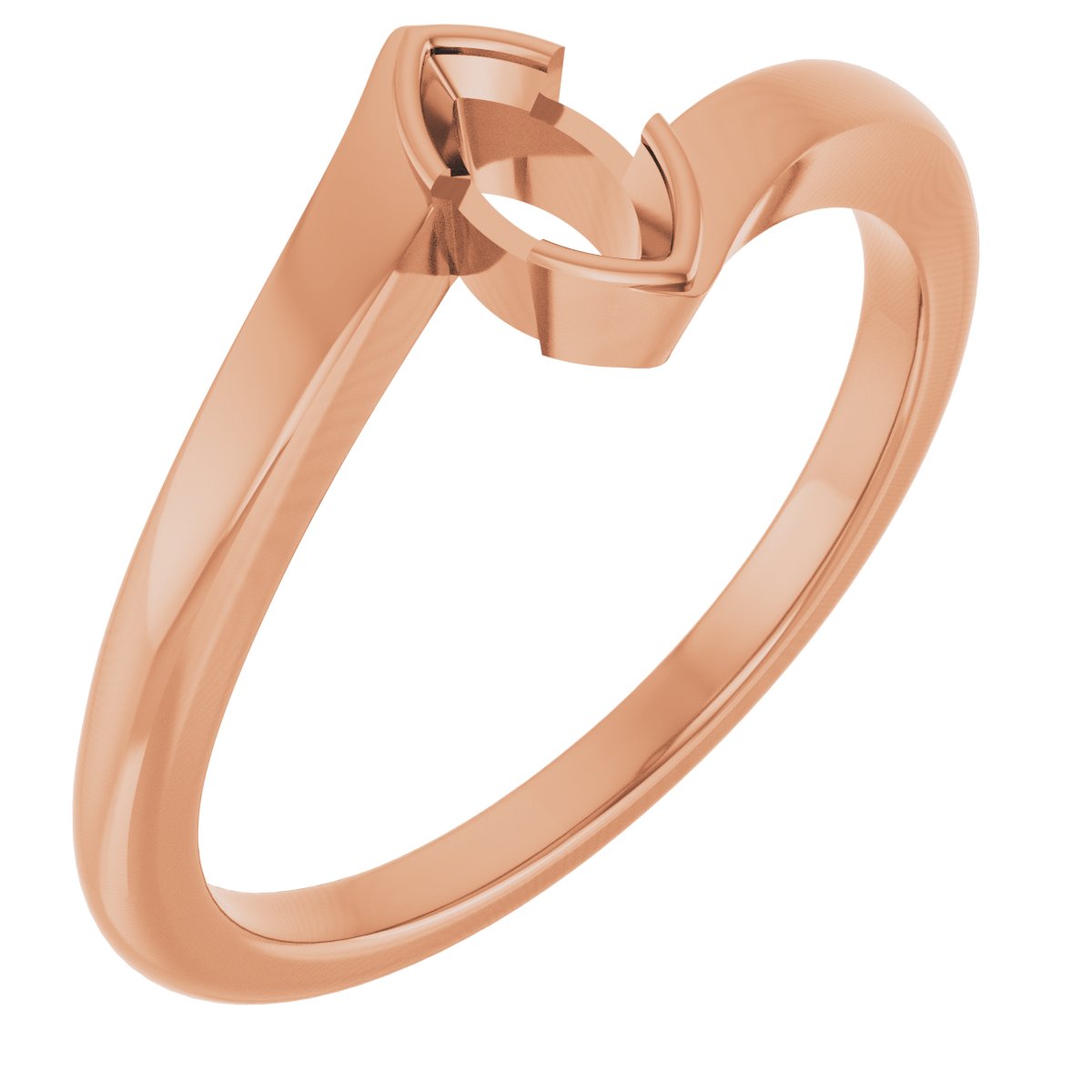 Half-Bezel Solitaire Engagement Ring