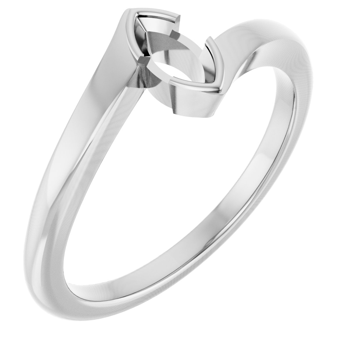 Half-Bezel Solitaire Engagement Ring