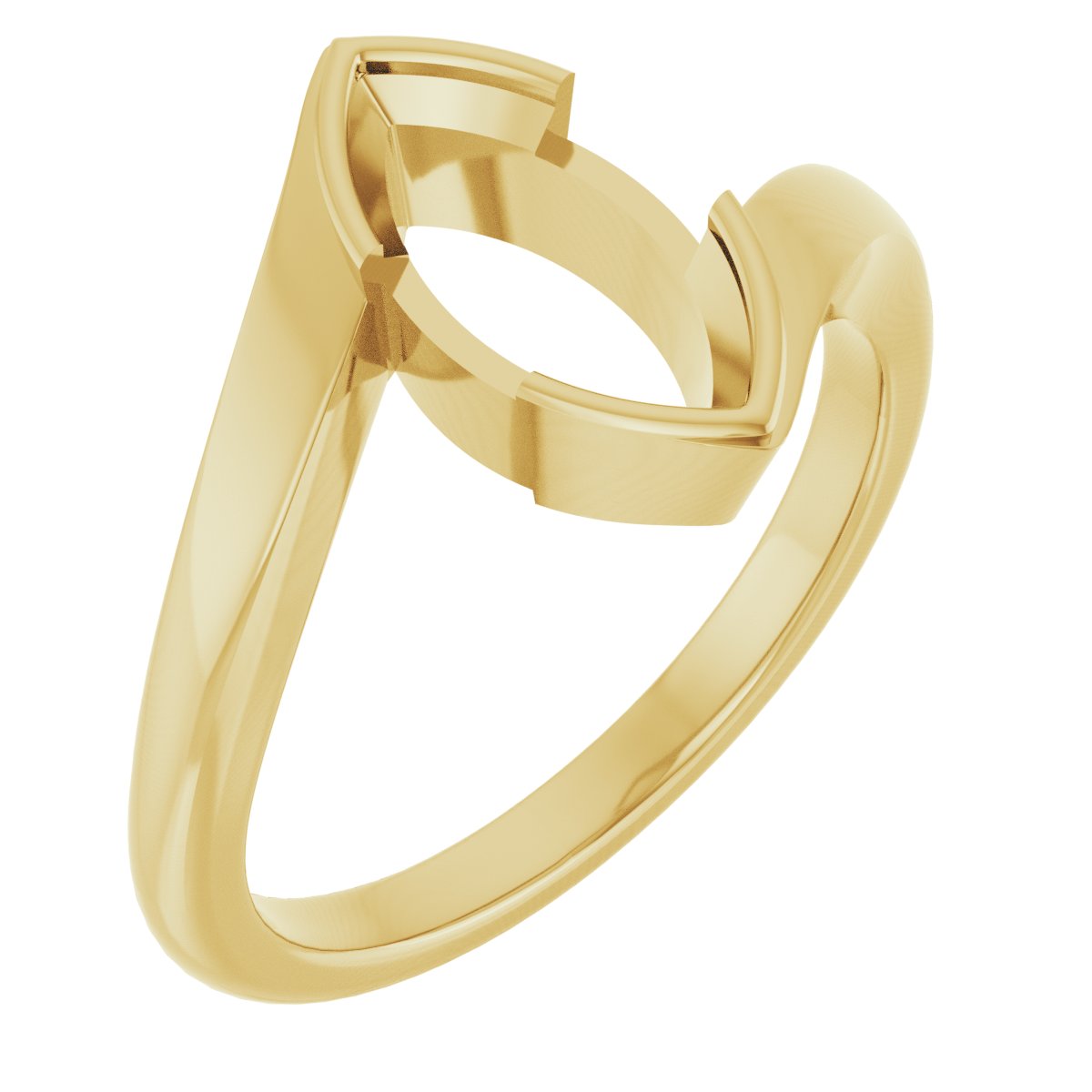 Half-Bezel Solitaire Engagement Ring