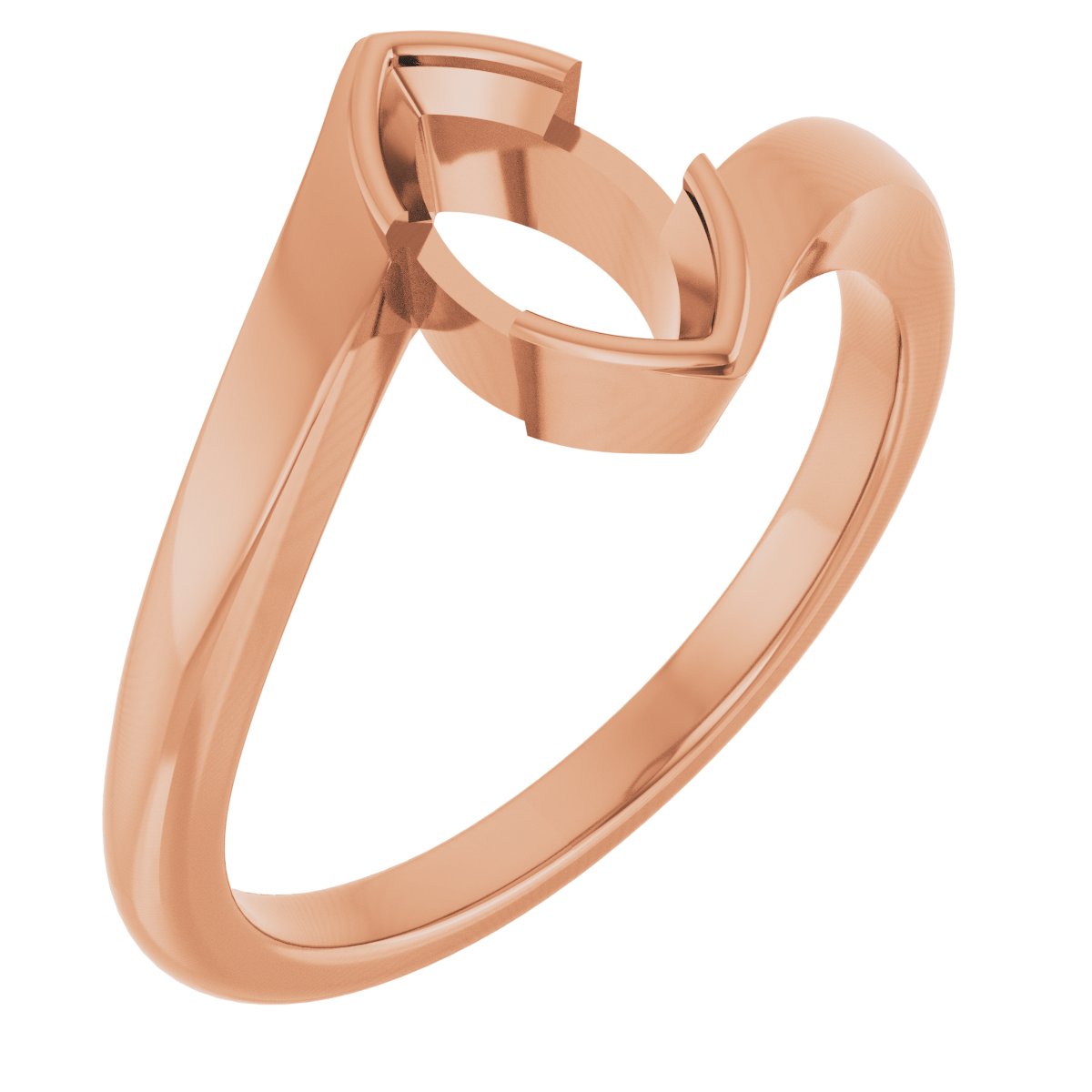 Half-Bezel Solitaire Engagement Ring
