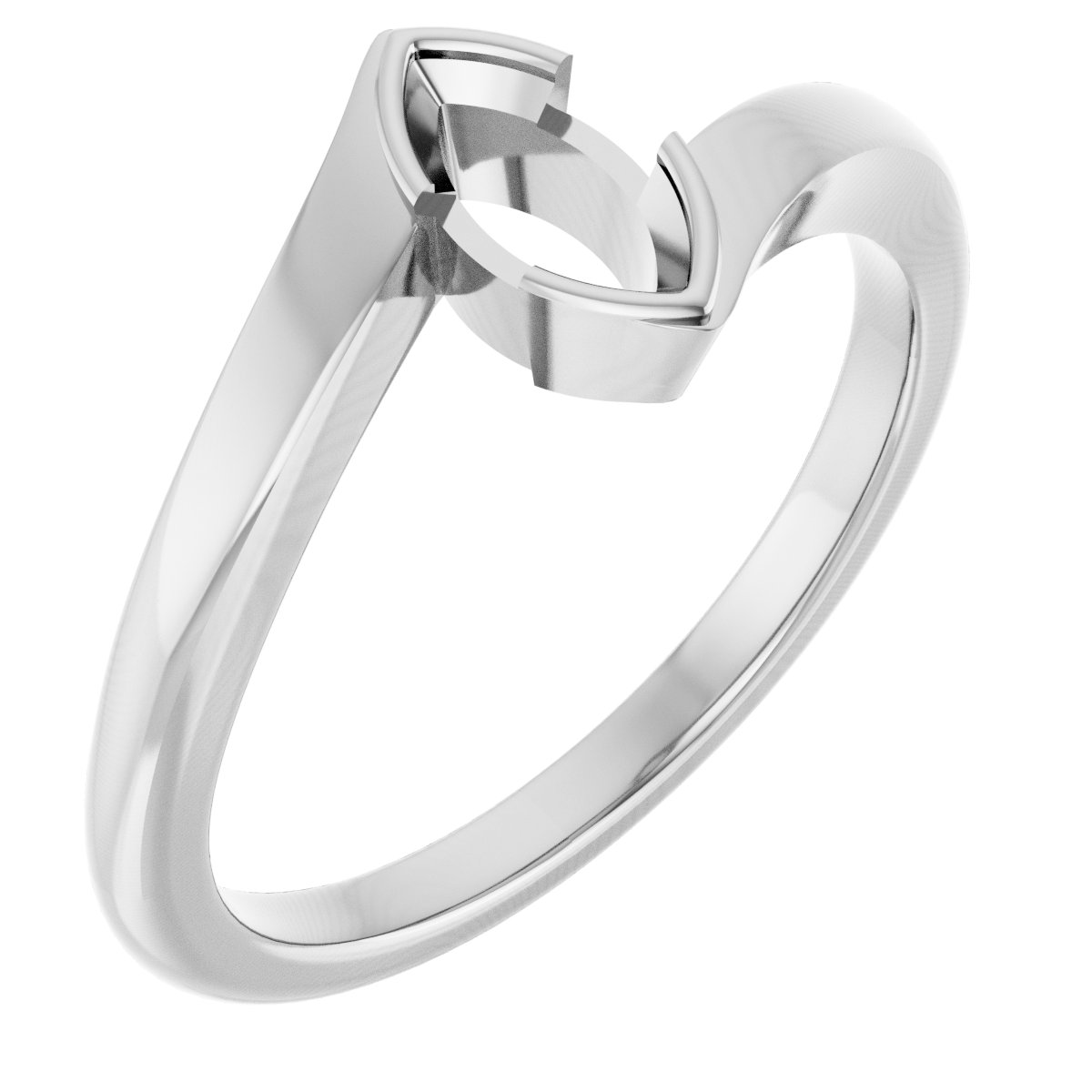 Half-Bezel Solitaire Engagement Ring