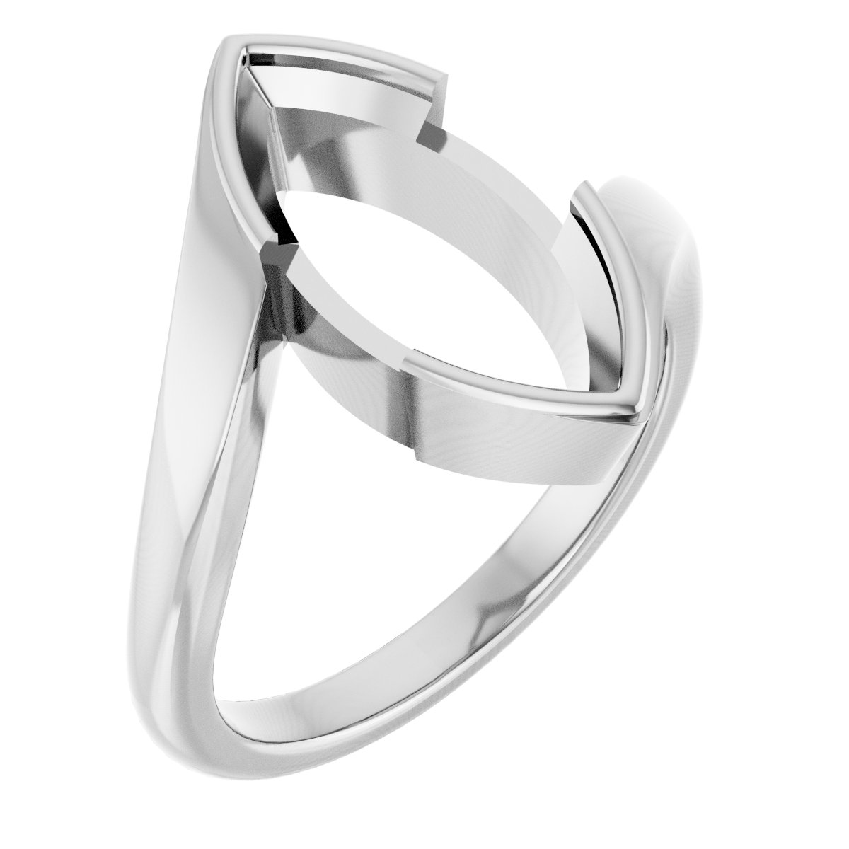 Half-Bezel Solitaire Engagement Ring