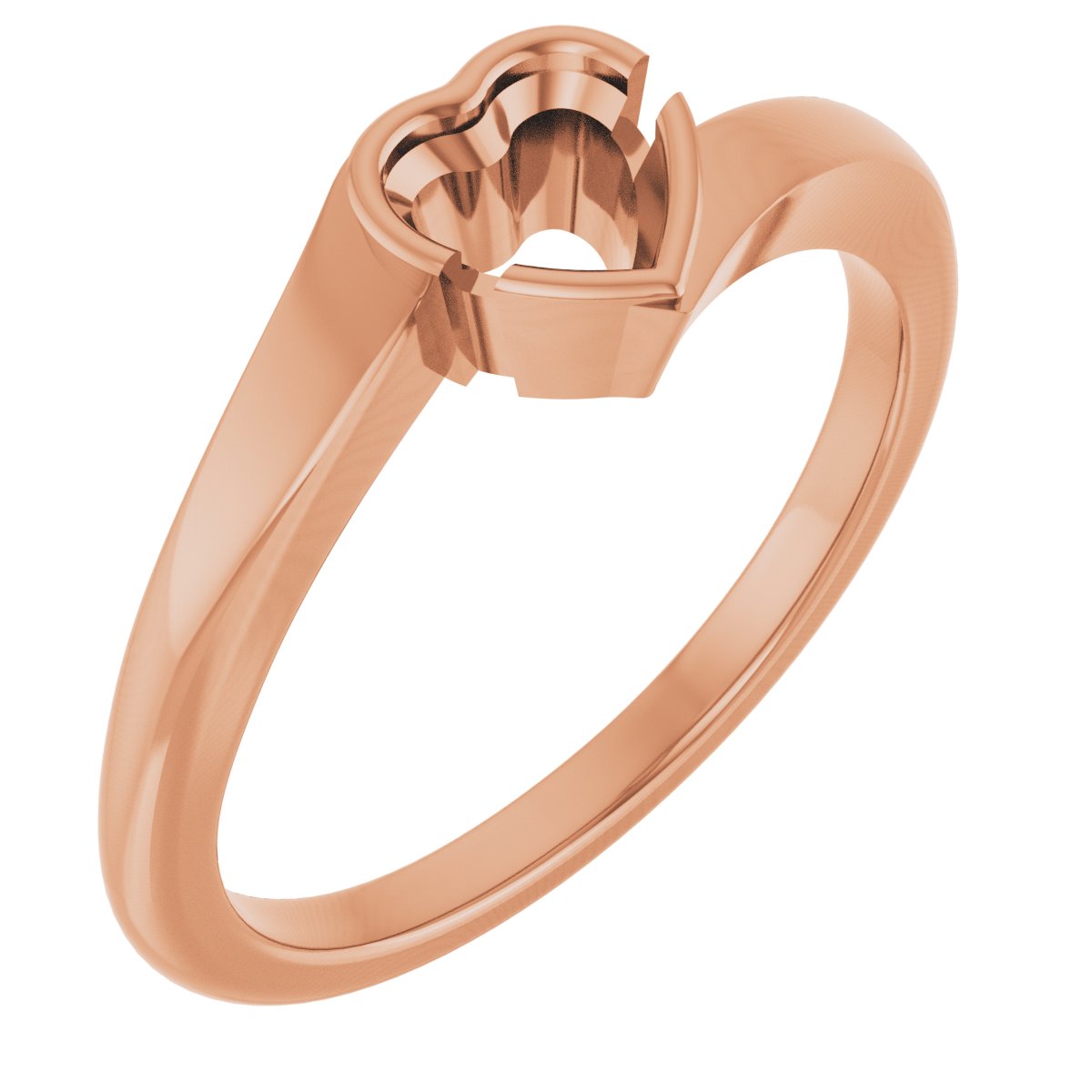 Half-Bezel Solitaire Engagement Ring