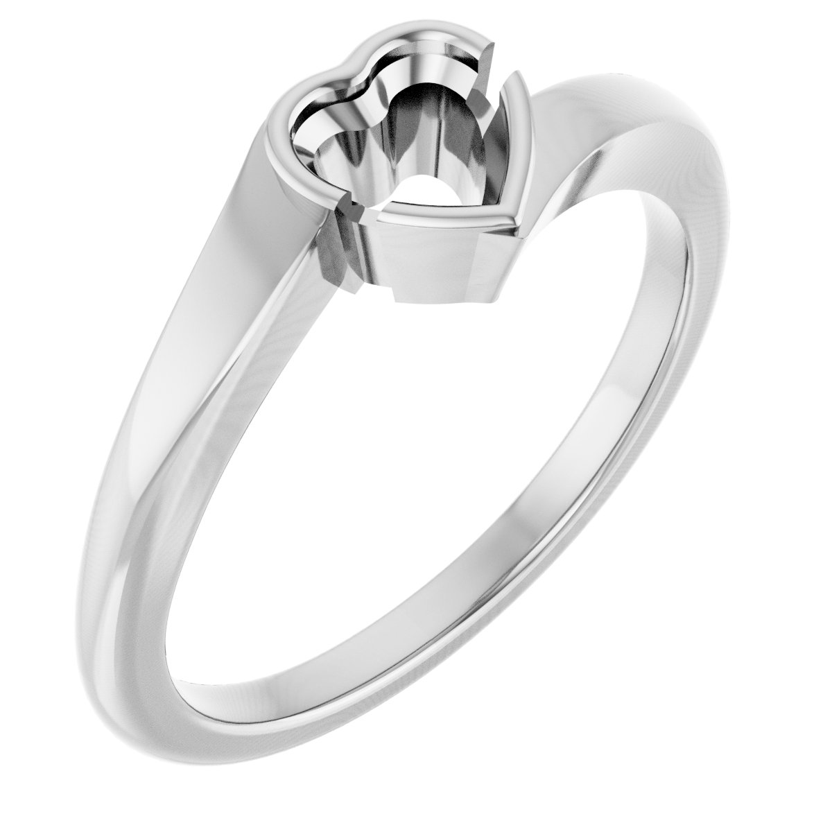 Half-Bezel Solitaire Engagement Ring