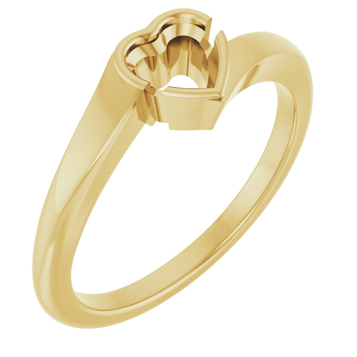 Half-Bezel Solitaire Engagement Ring