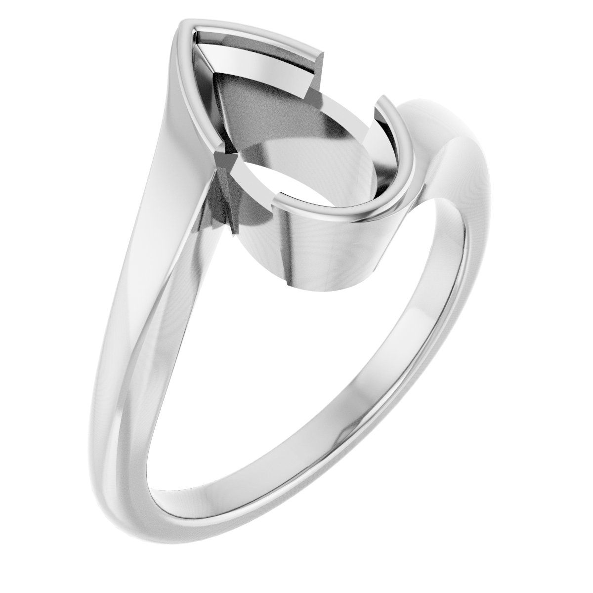Half-Bezel Solitaire Engagement Ring