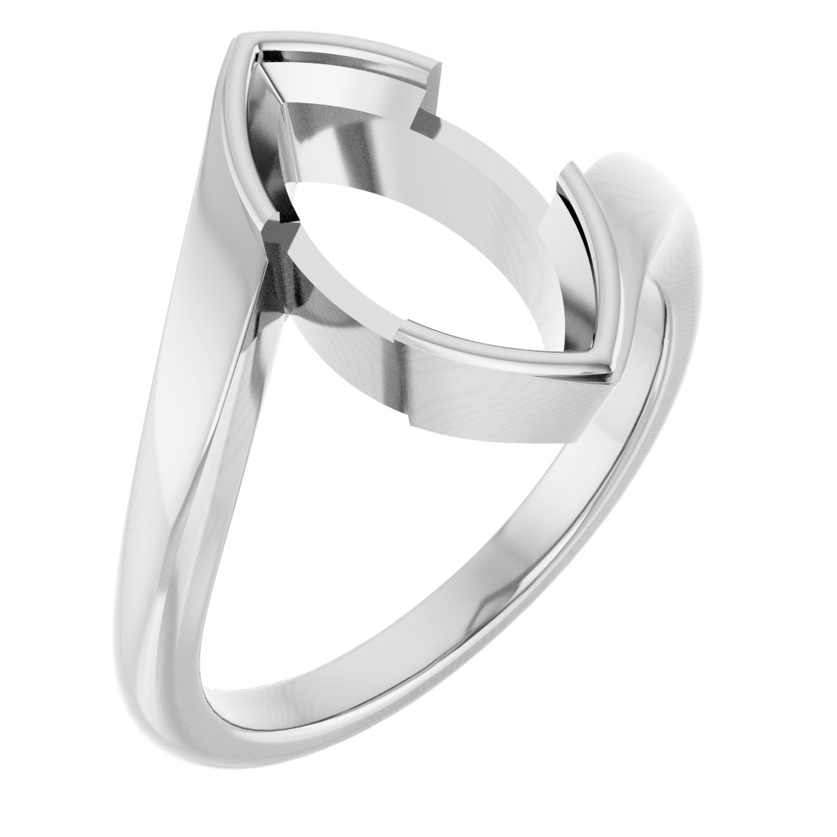 Half-Bezel Solitaire Engagement Ring