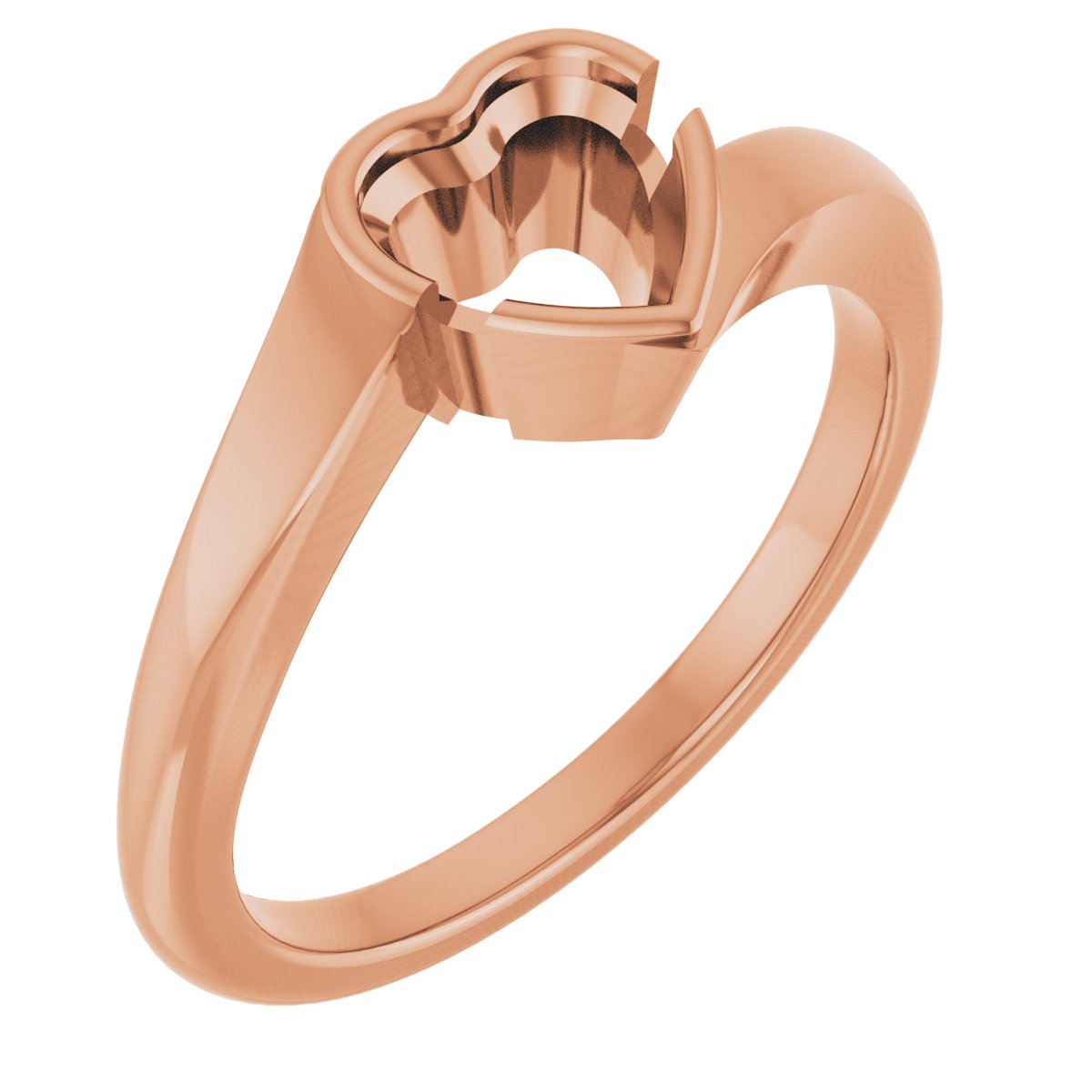 Half-Bezel Solitaire Engagement Ring