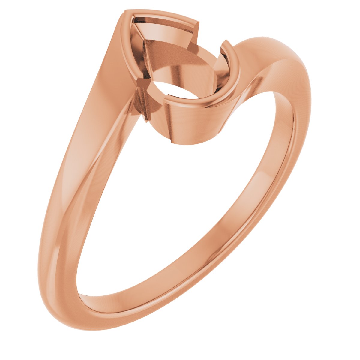 Half-Bezel Solitaire Engagement Ring