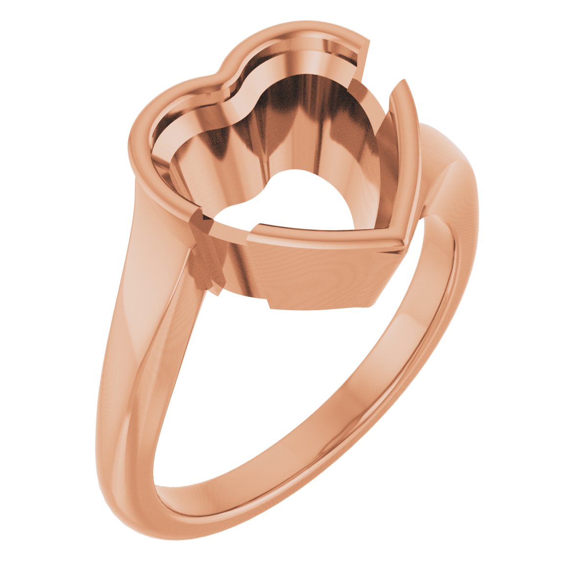 Half-Bezel Solitaire Engagement Ring