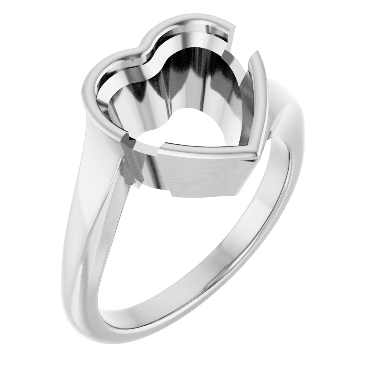 Half-Bezel Solitaire Engagement Ring