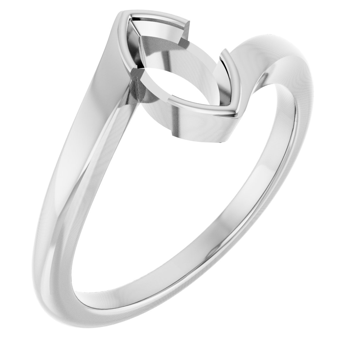 Half-Bezel Solitaire Engagement Ring