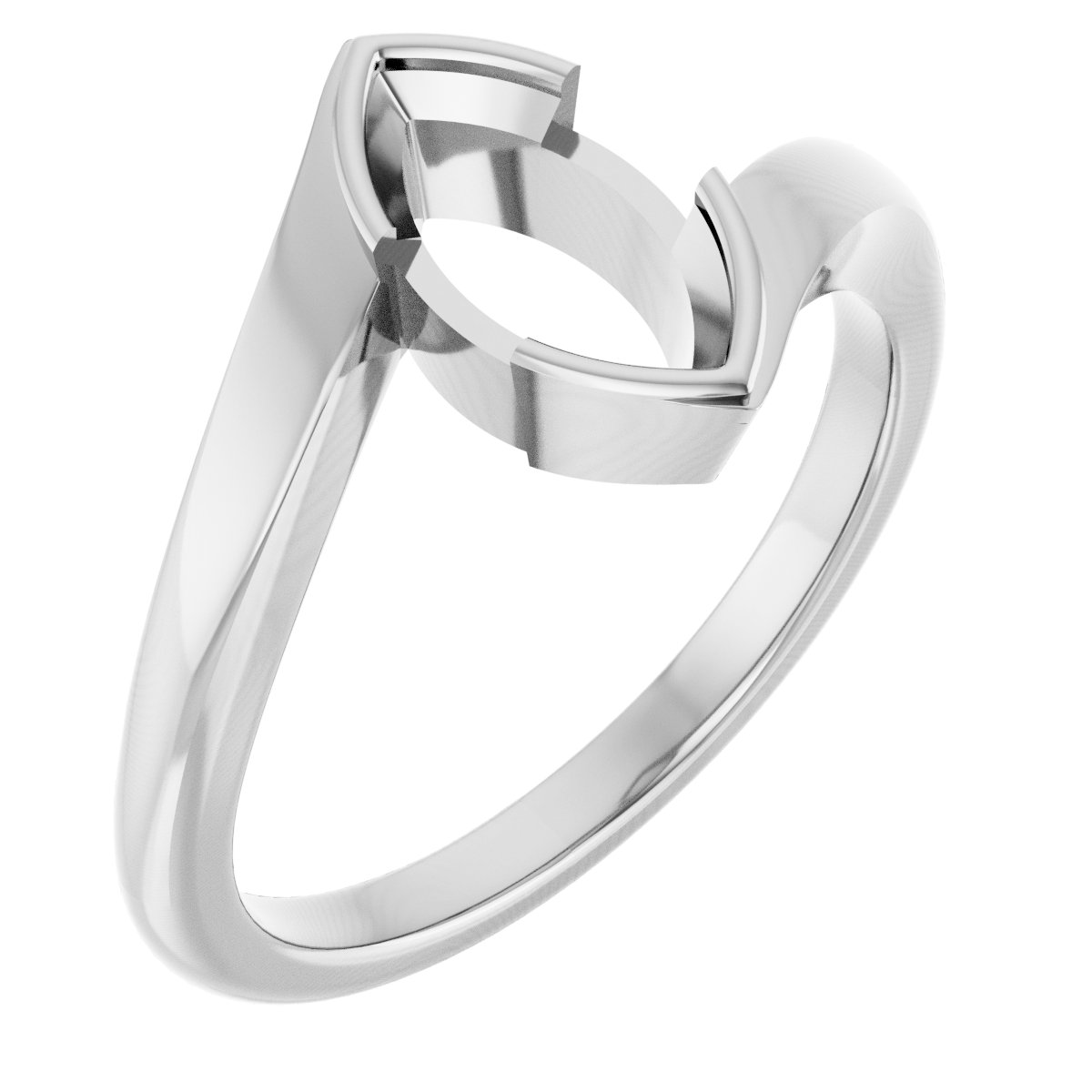 Half-Bezel Solitaire Engagement Ring