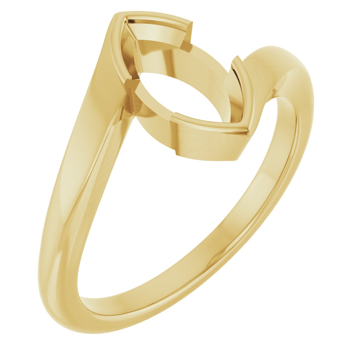 Half-Bezel Solitaire Engagement Ring