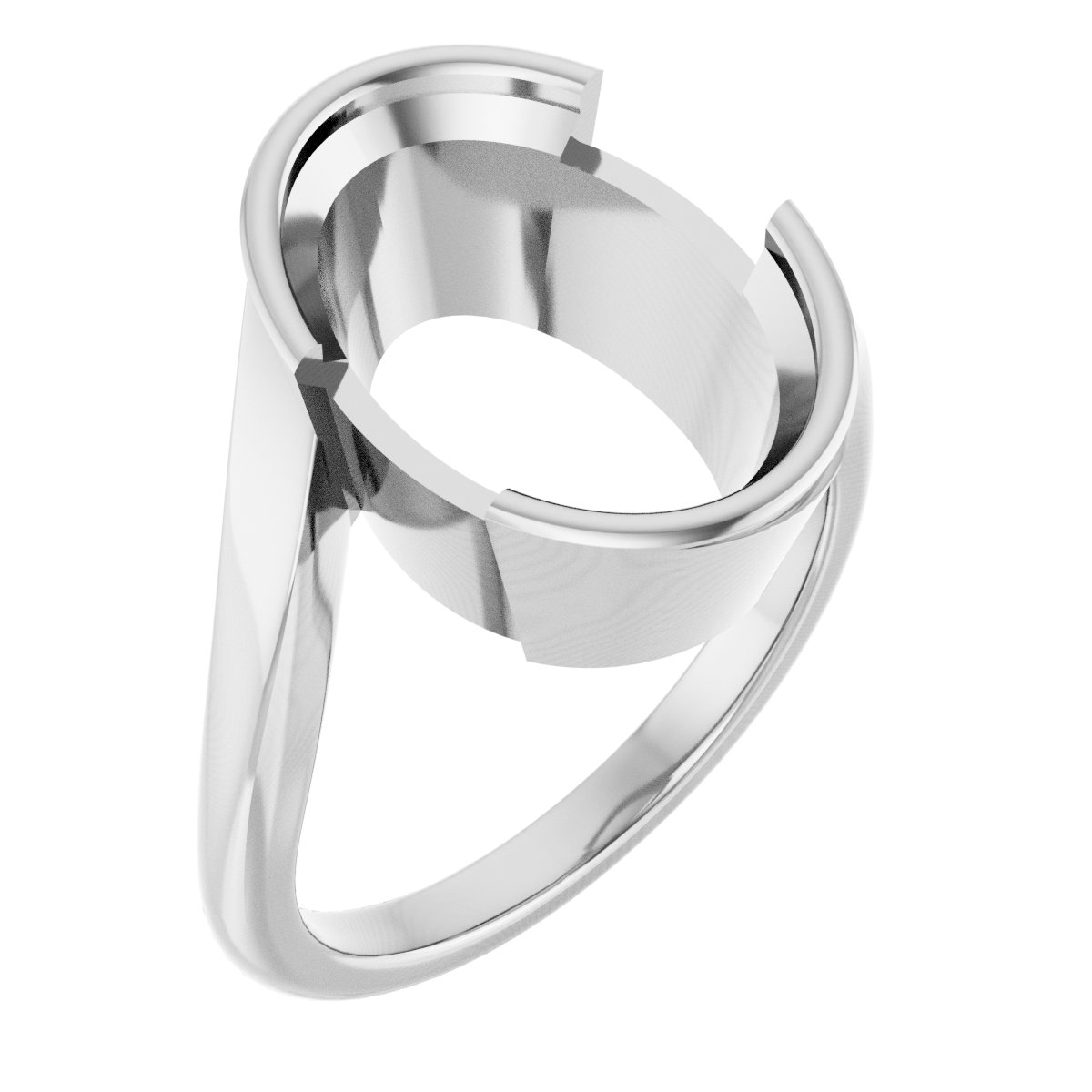 Half-Bezel Solitaire Engagement Ring