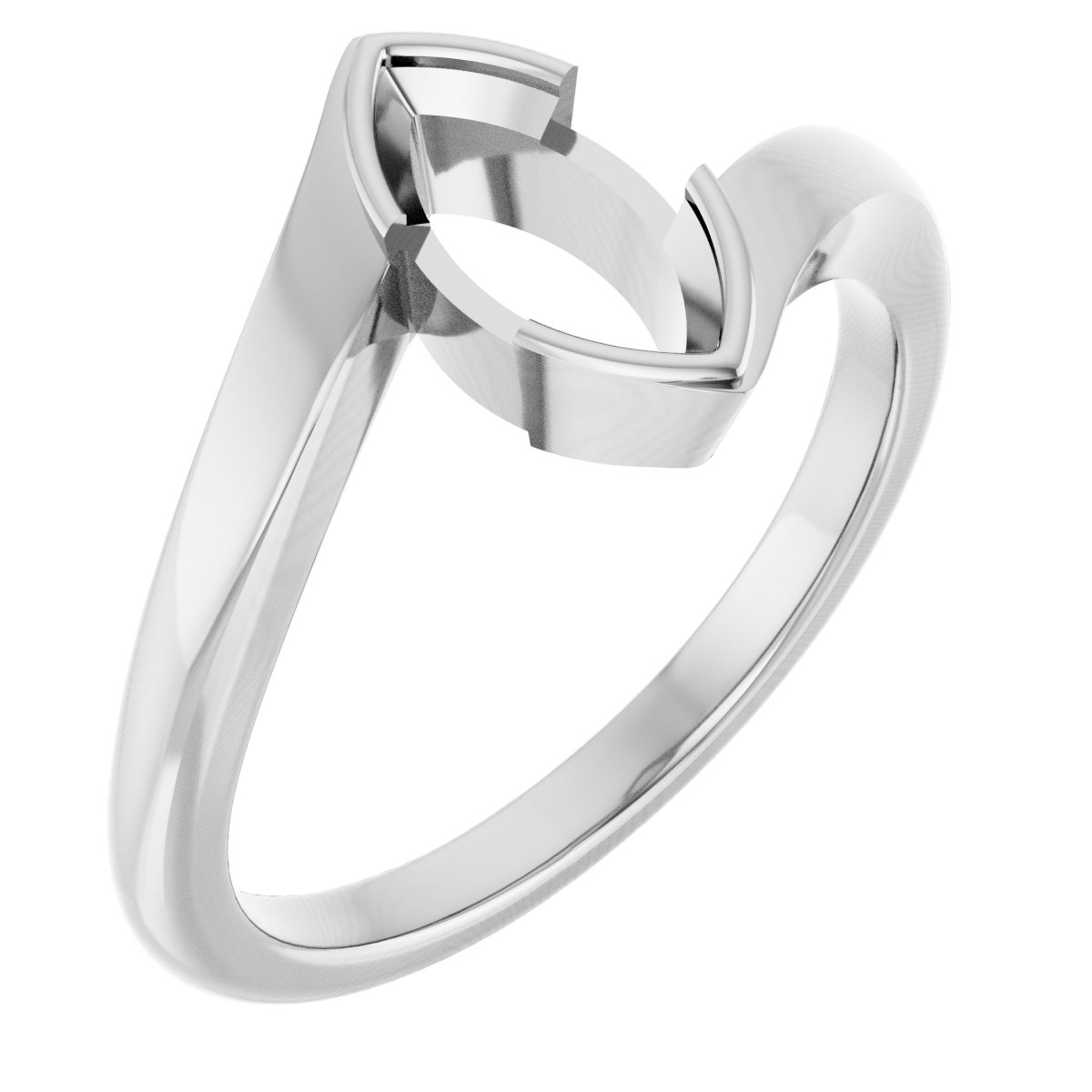 Half-Bezel Solitaire Engagement Ring