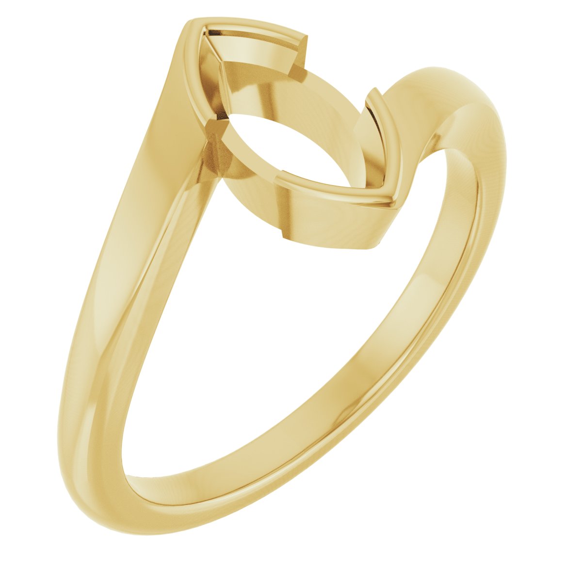 Half-Bezel Solitaire Engagement Ring