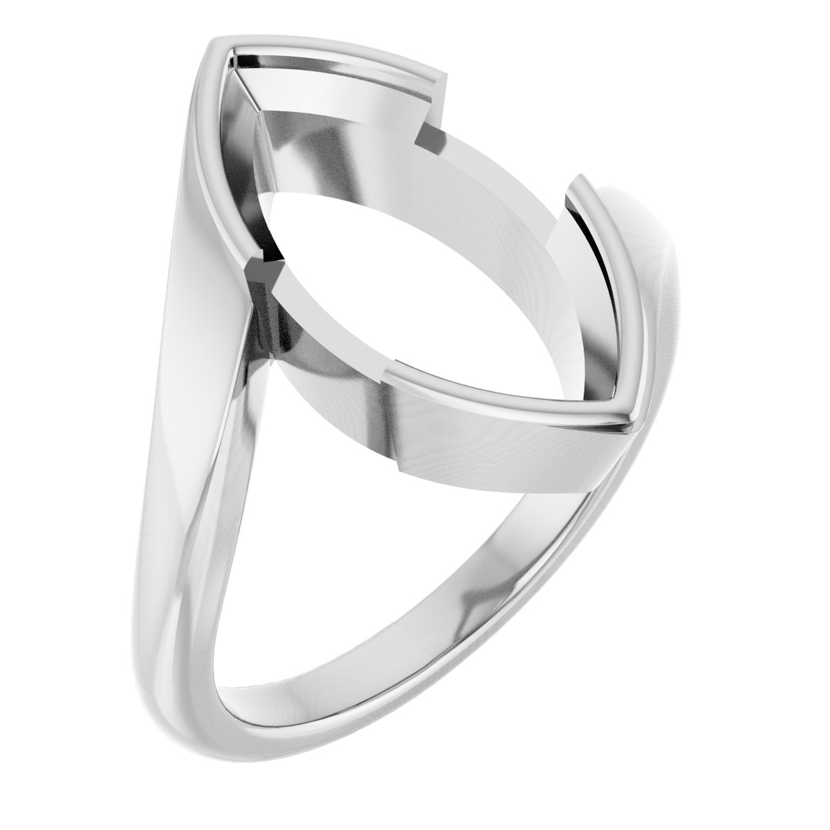 Half-Bezel Solitaire Engagement Ring