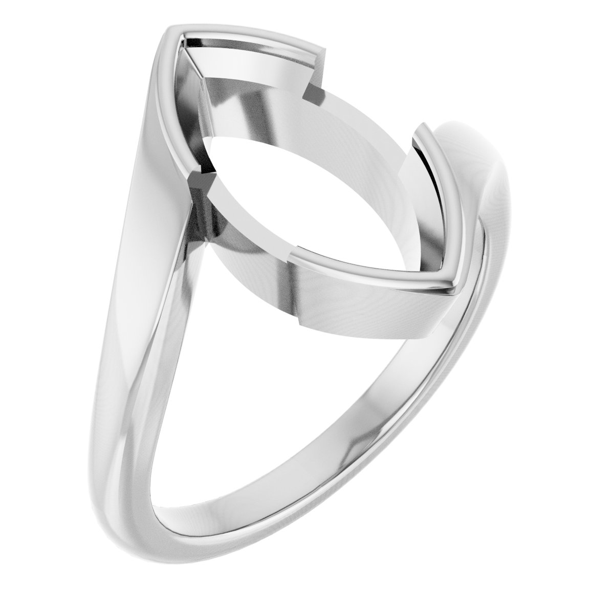 Half-Bezel Solitaire Engagement Ring