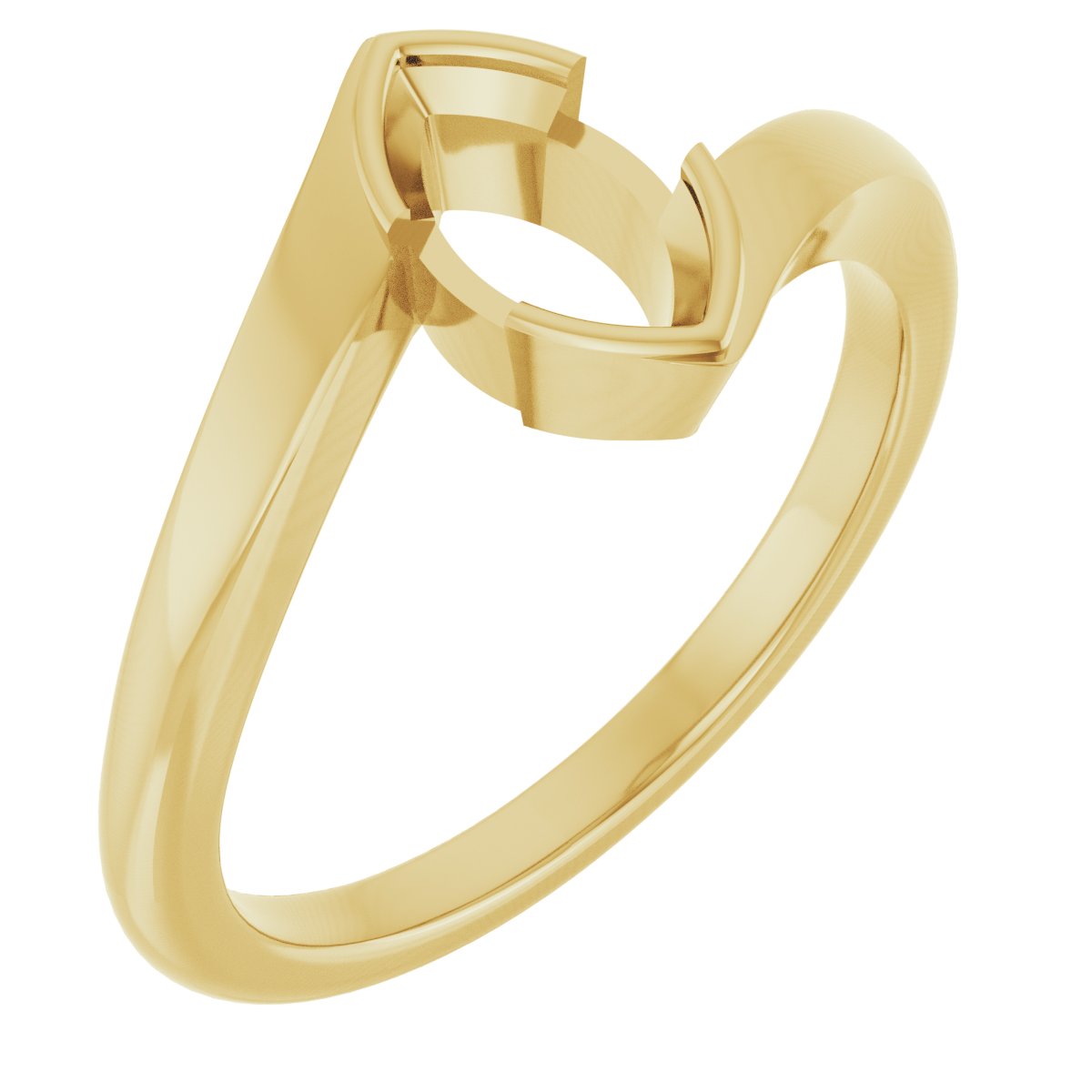 Half-Bezel Solitaire Engagement Ring
