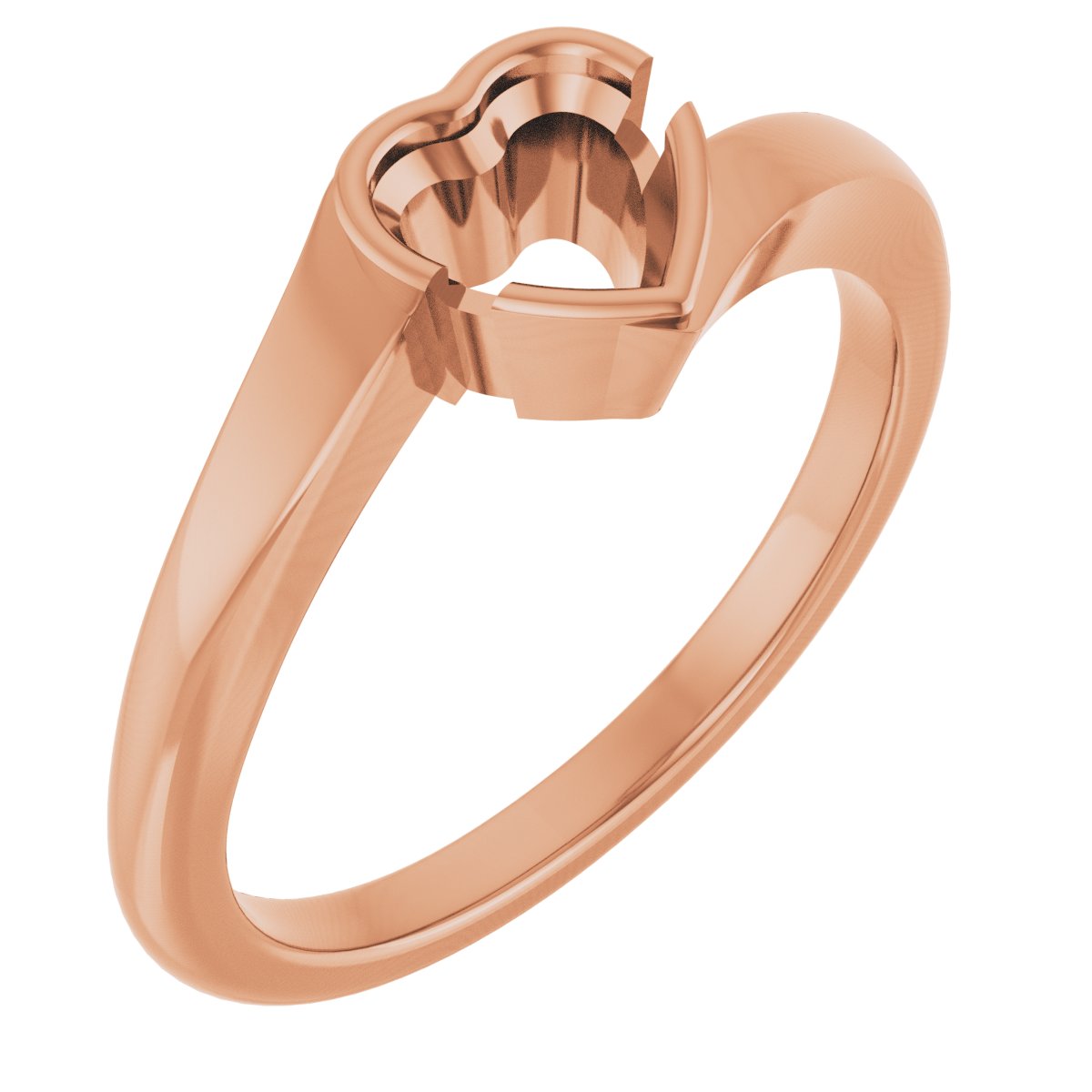 Half-Bezel Solitaire Engagement Ring