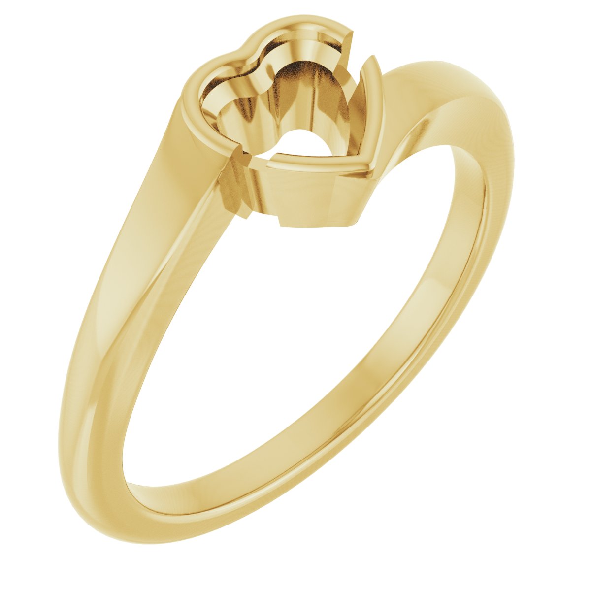Half-Bezel Solitaire Engagement Ring