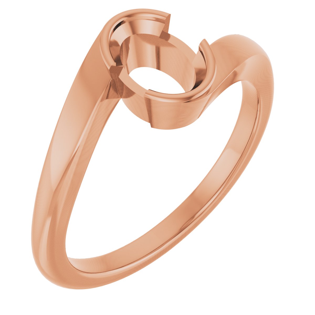 Half-Bezel Solitaire Engagement Ring