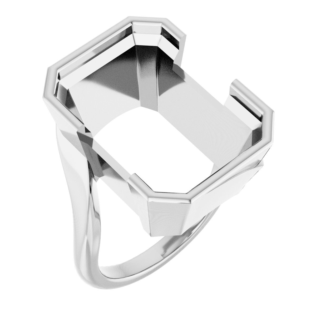 Half-Bezel Solitaire Engagement Ring