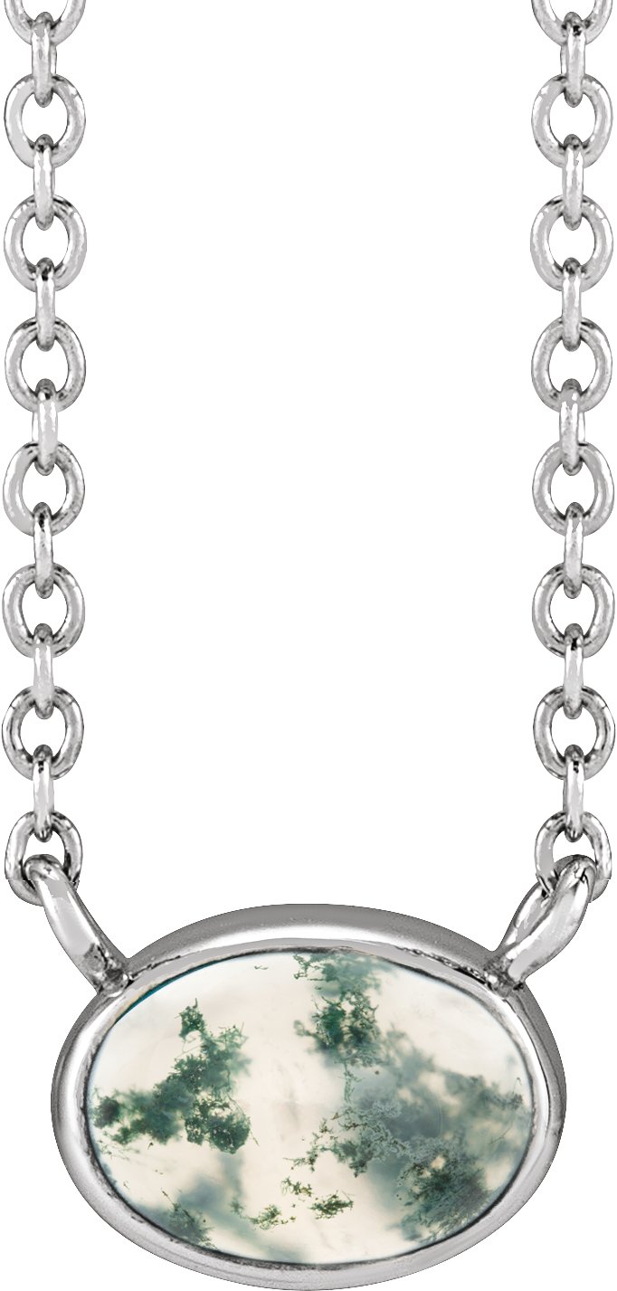 Bezel-Set Cabochon Necklace