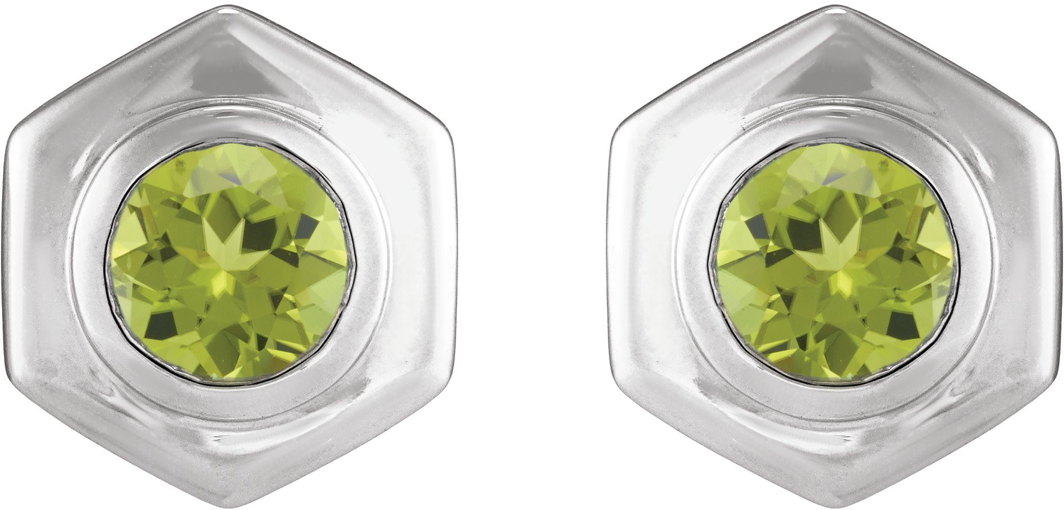 Alternative view of Bezel-Set Solitaire Stud Earrings