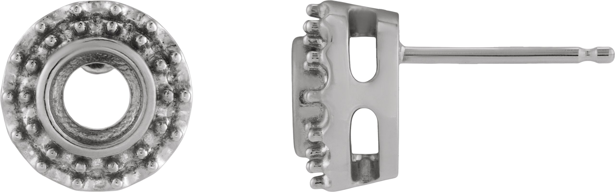 Bezel-Set Halo-Style Stud Earrings