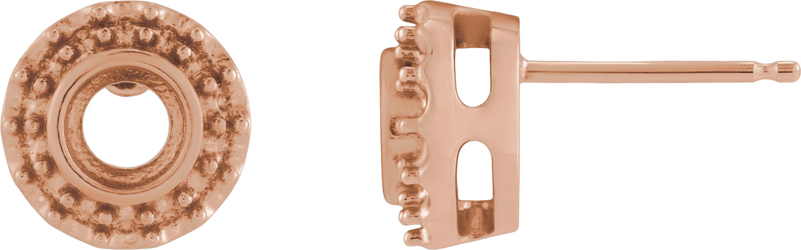 Bezel-Set Halo-Style Stud Earrings